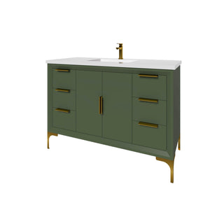 Oxford 47.5 Inch Bathroom Vanity in Sage Green - Bathroom Vanities Outlet