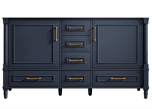 Load image into Gallery viewer, Atlanta 59.5 inch Double Bathroom Vanity in Navy- Cabinet Only - Bathroom Vanities Outlet