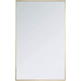 Elegant Decor Metal frame rectangle mirror 30 inch in Brass - Bathroom Vanities Outlet