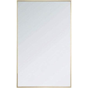 Elegant Decor Metal frame rectangle mirror 30 inch in Brass - Bathroom Vanities Outlet