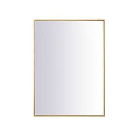 Elegant Decor 27 x 36 inch Brass Mirror - MR42736BR - Bathroom Vanities Outlet