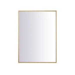 Elegant Decor 27 x 36 inch Brass Mirror - MR42736BR - Bathroom Vanities Outlet