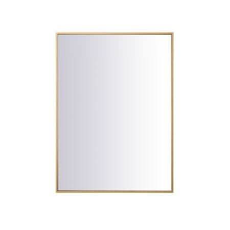 Elegant Decor 27 x 36 inch Brass Mirror - MR42736BR - Bathroom Vanities Outlet