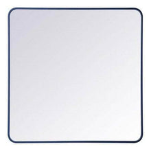 Load image into Gallery viewer, Elegant Decor Soft corner metal rectangular mirror 36x36 inch in Blue - Bathroom Vanities Outlet