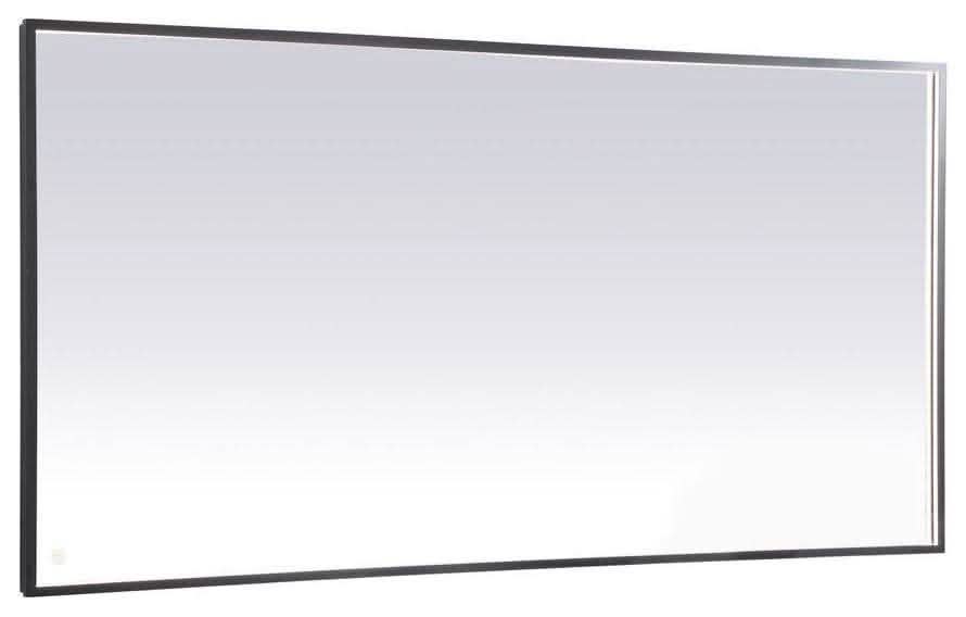 LED Mirror with Adjustable Color Temperature in Black - Bathroom Vanities Outlet