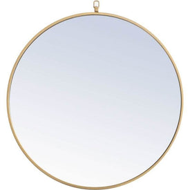 Round Mirror 28 inch Brass finish - Bathroom Vanities Outlet