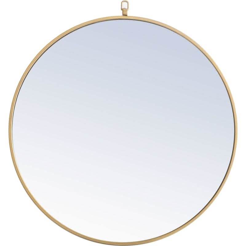 Round Mirror 28 inch Brass finish - Bathroom Vanities Outlet