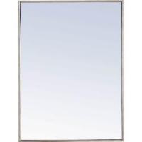Elegant Decor Metal frame Rectangle Mirror 24 inch Silver - Bathroom Vanities Outlet