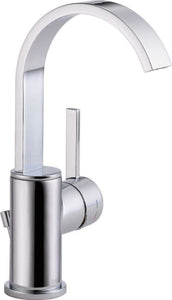 Delta Mandolin Single Hole Single-Handle Bathroom Faucet in Chrome, Grey - Bathroom Vanities Outlet